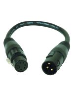 ADJ 3 Pin Male XLR to a 5 Pin Female XLR turnaround