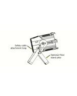 ColorSource PAR jr Yoke with floor stand attachment
