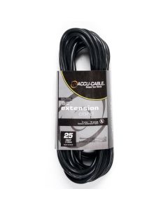 ADJ AC POWER EXTENSIONS BLACK CABLE