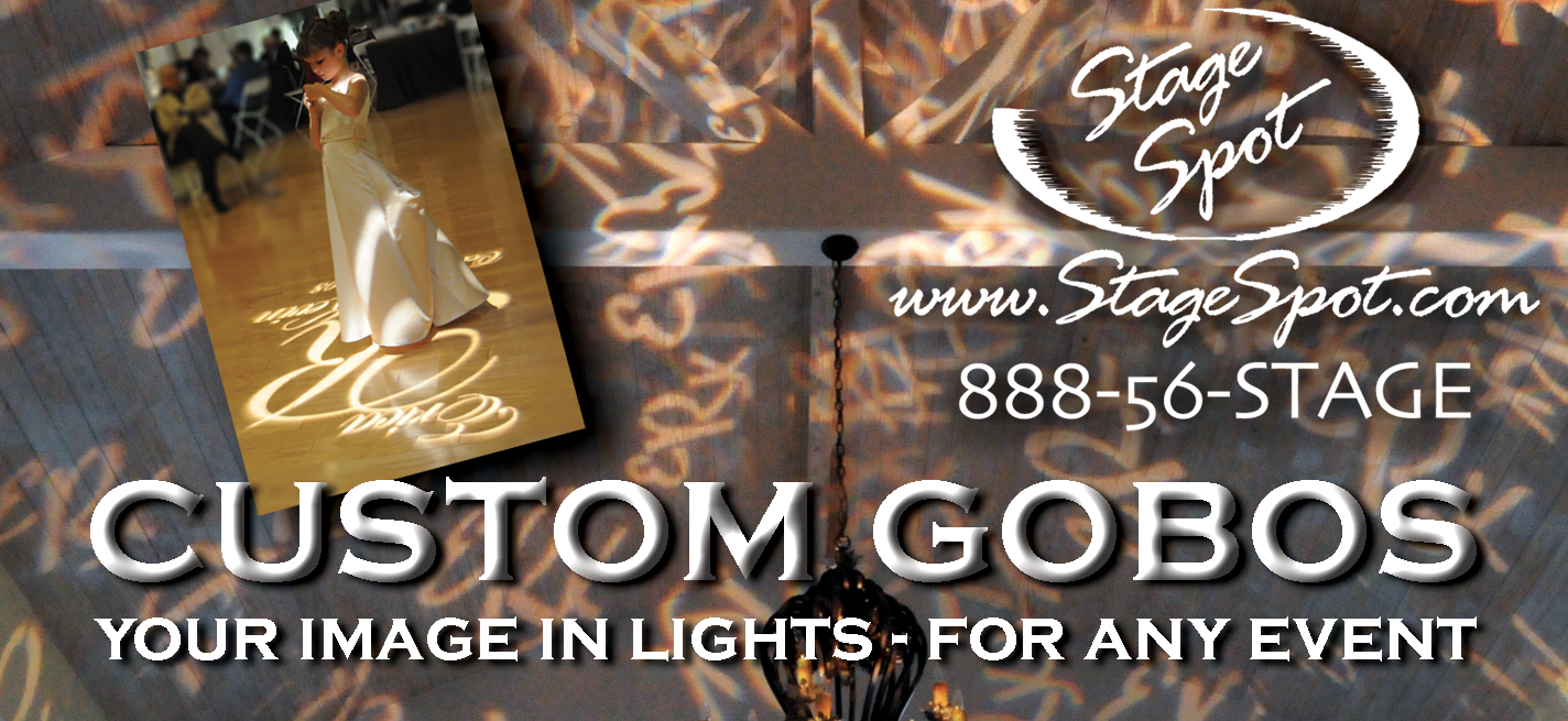 Project patterned light with a custom gobo