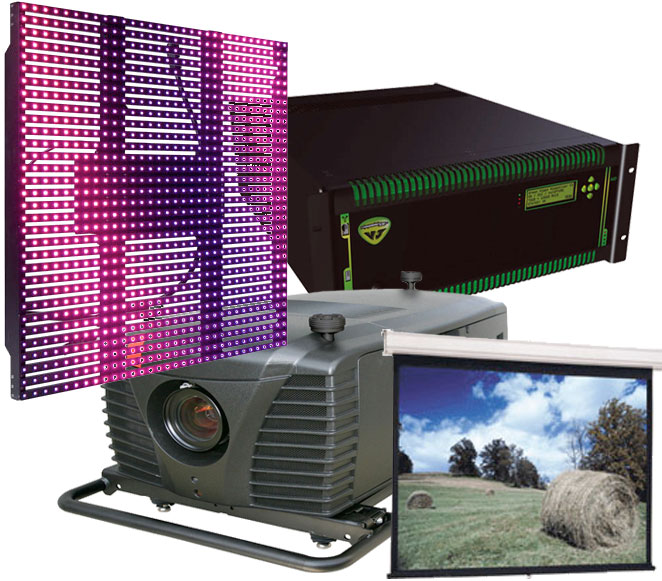 video screens, video panels